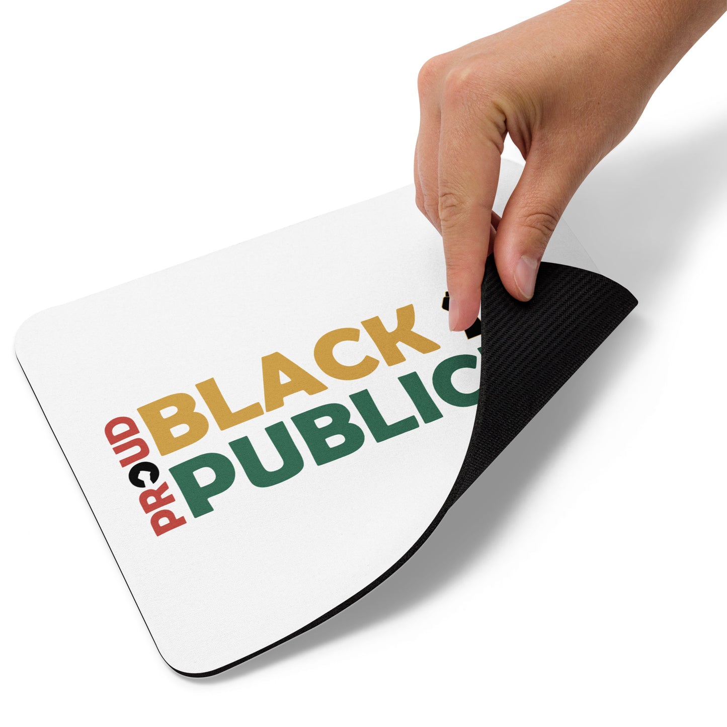 Proud Black Printed Mouse pad