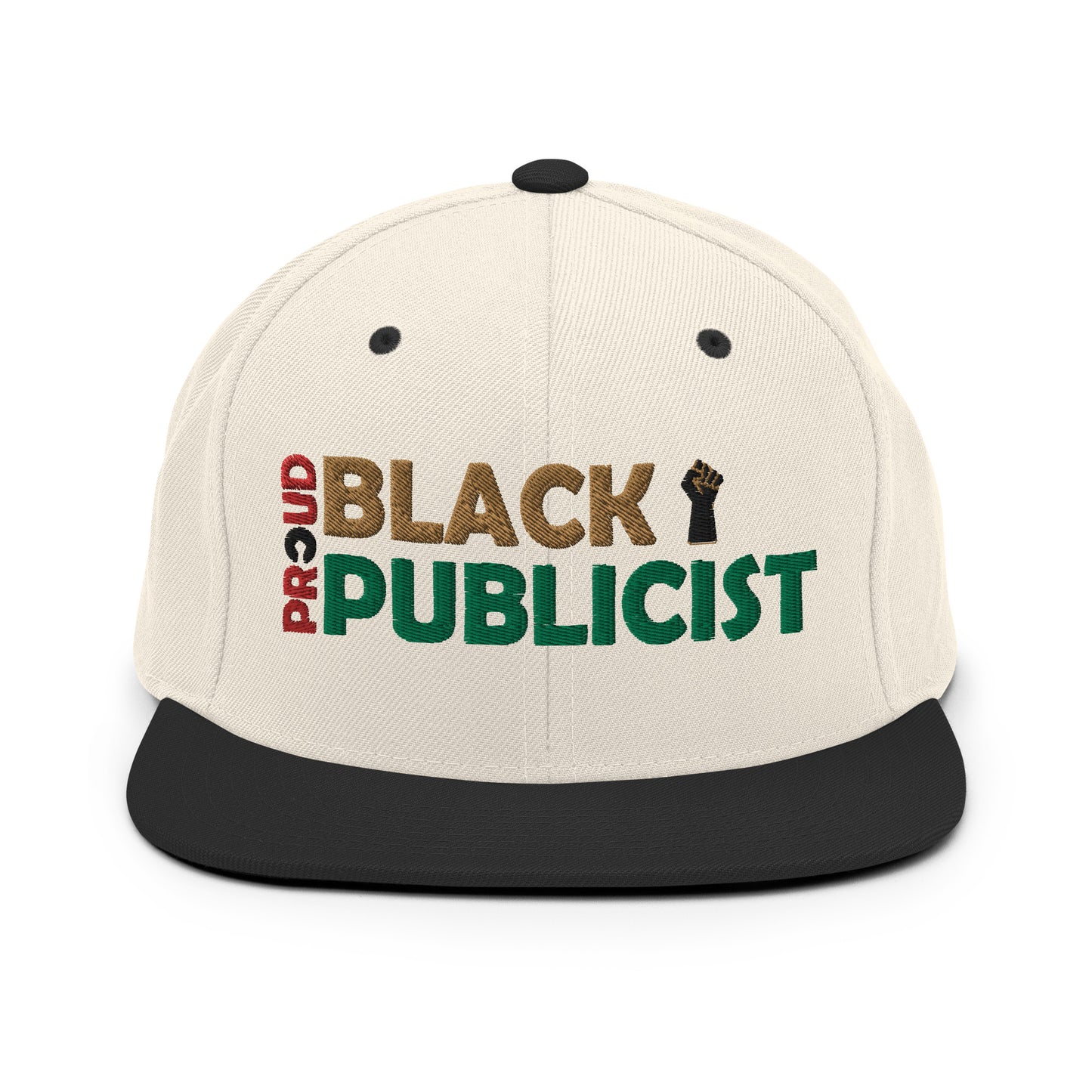PROUD BLACK PUBLICIST Printed Snapback Hat