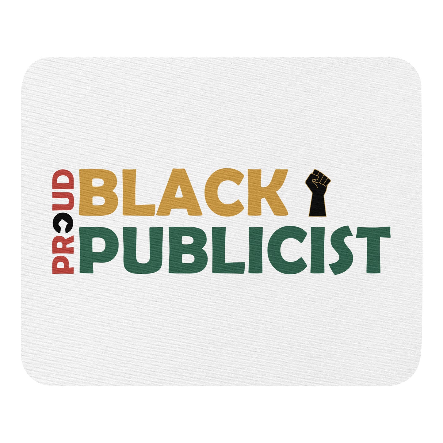 Proud Black Printed Mouse pad