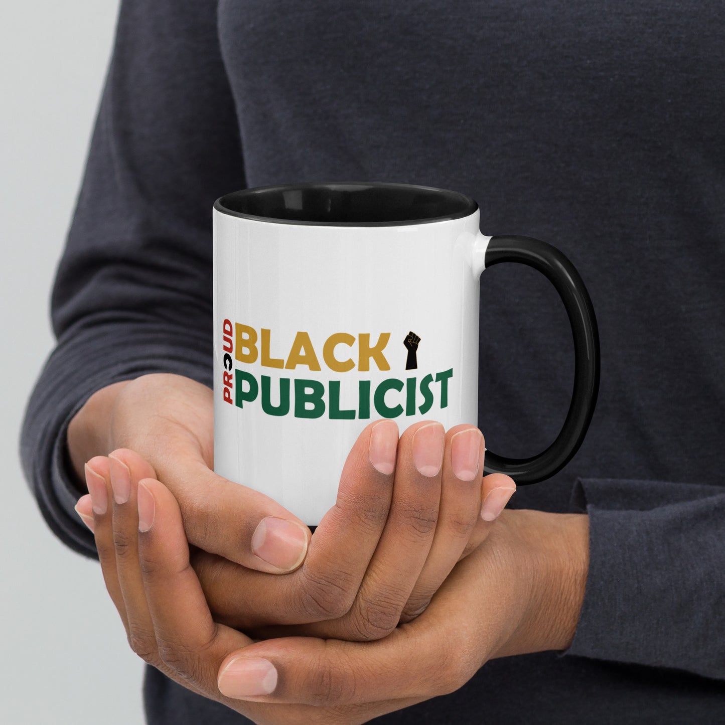 Proud Black Publicist Printed Mug with Color Inside
