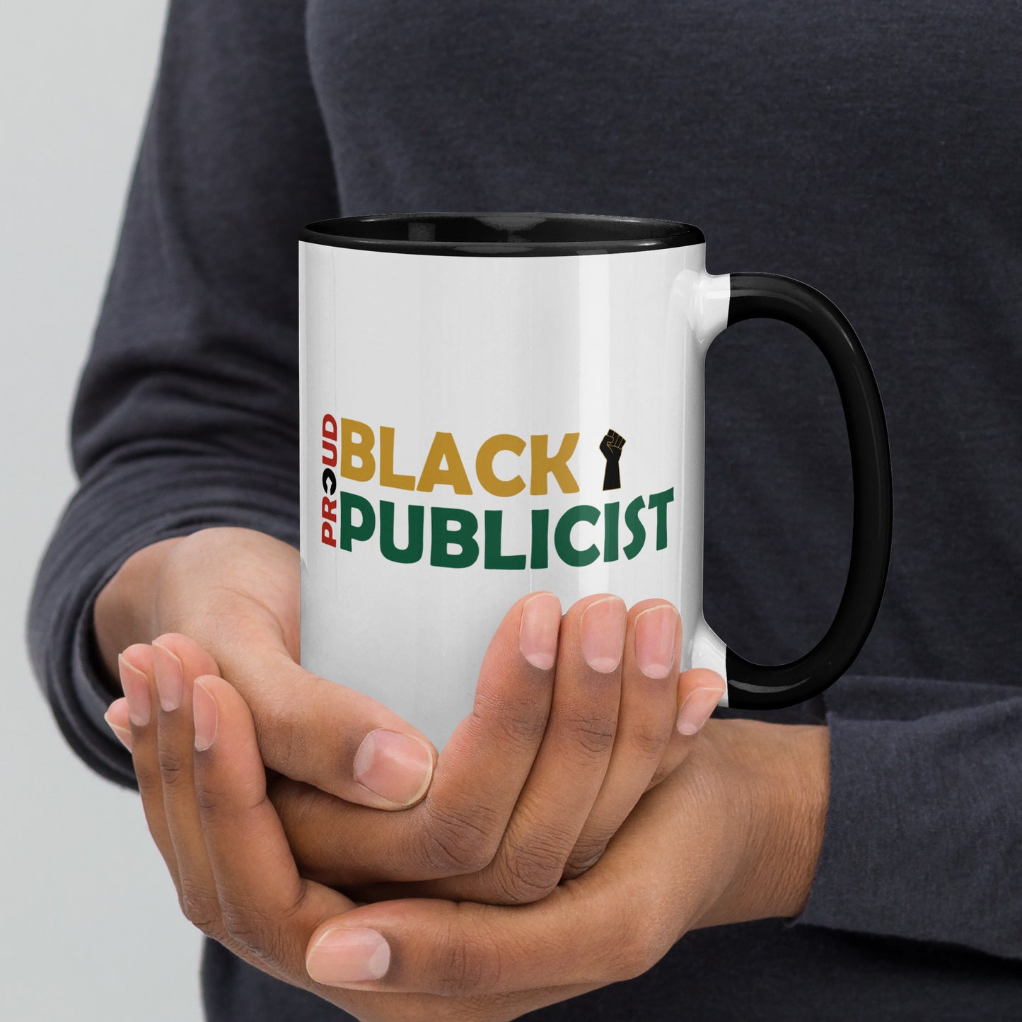 Proud Black Publicist Printed Mug with Color Inside