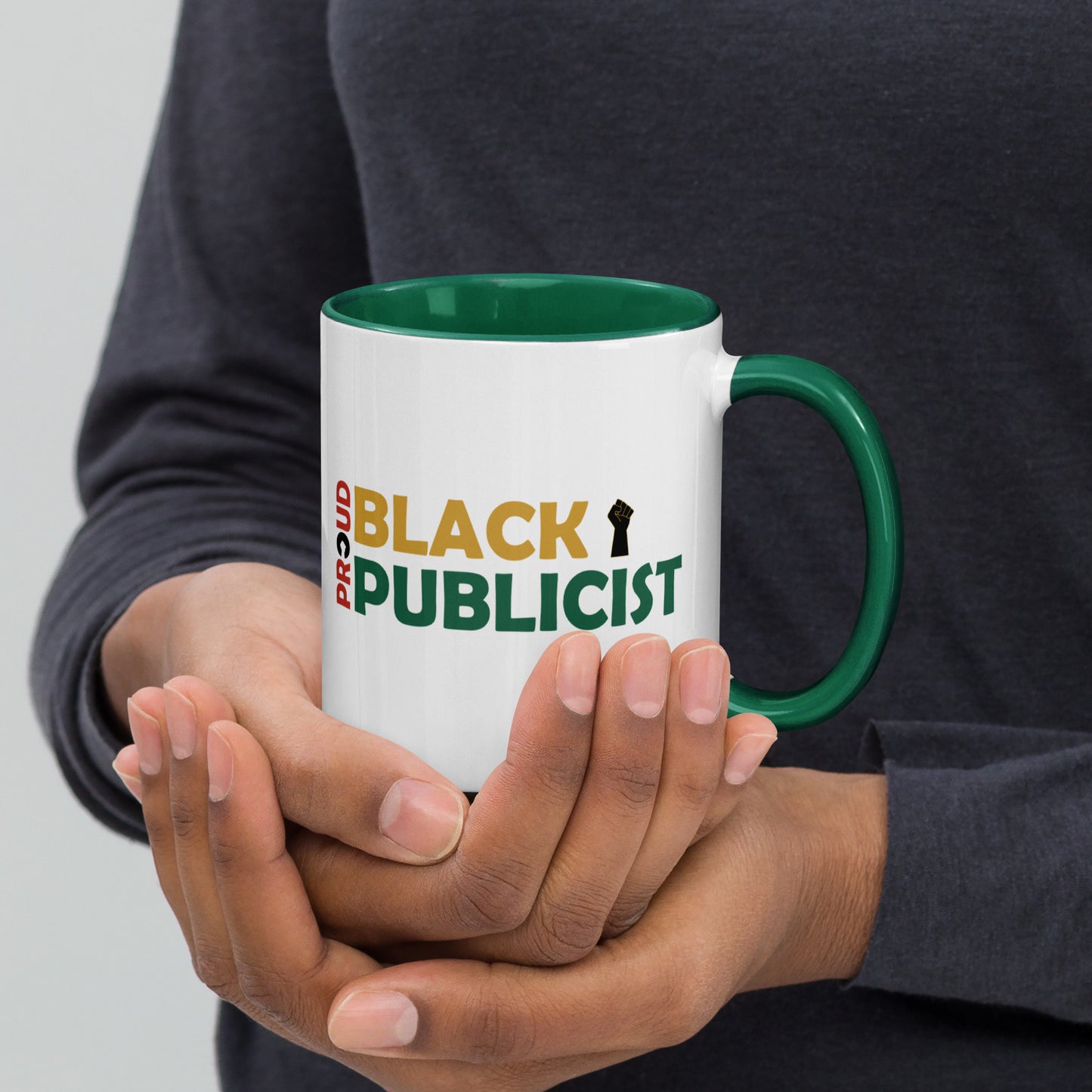 Proud Black Publicist Printed Mug with Color Inside