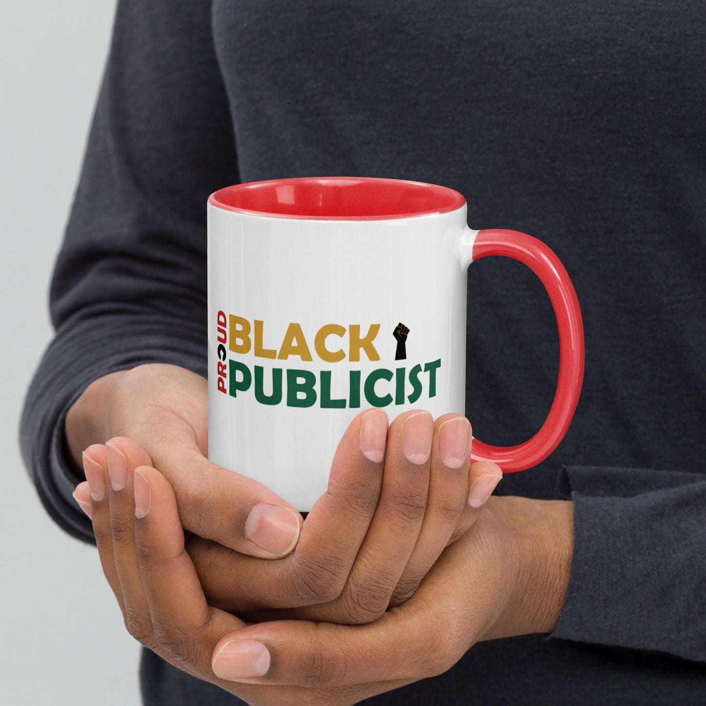 Proud Black Publicist Printed Mug with Color Inside