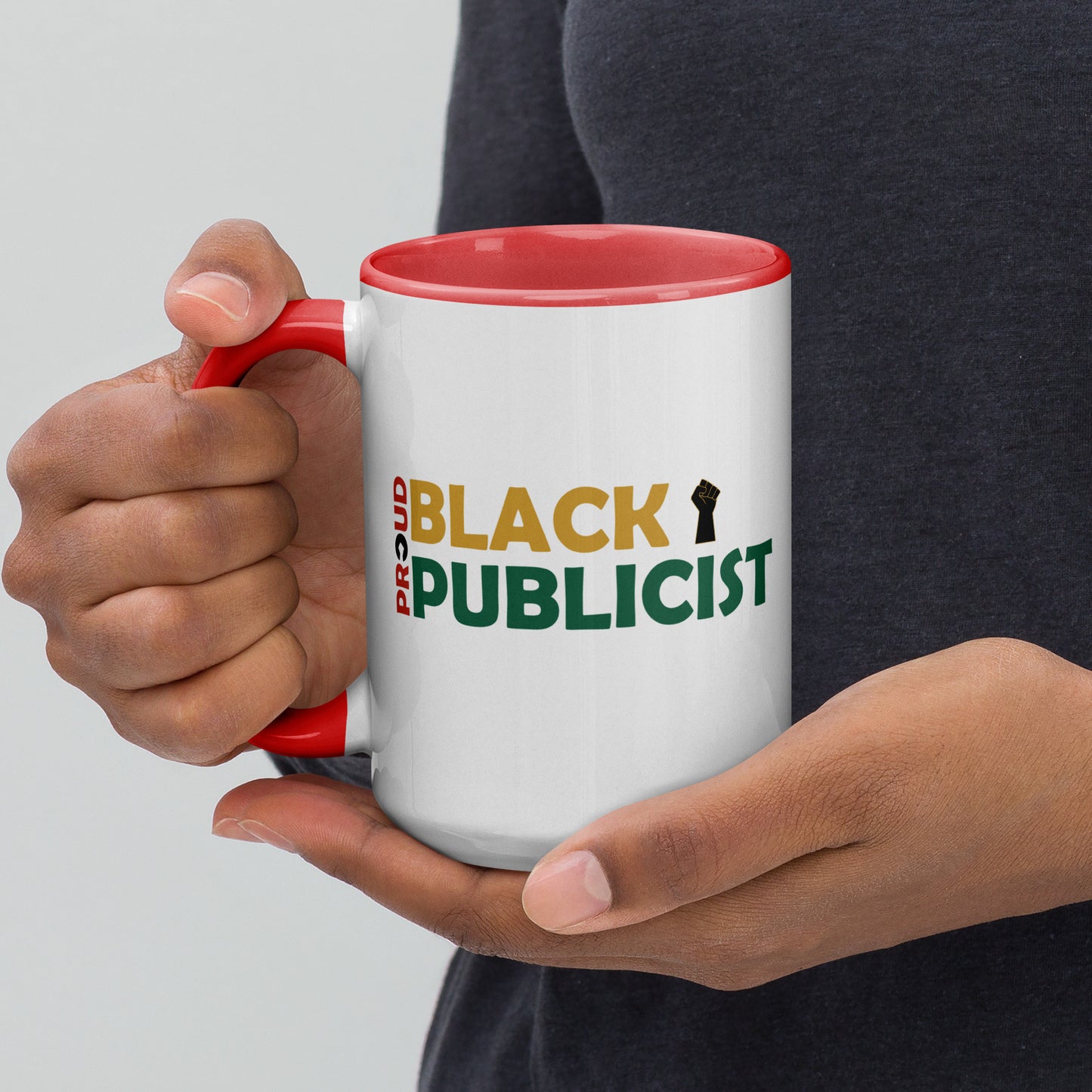 Proud Black Publicist Printed Mug with Color Inside