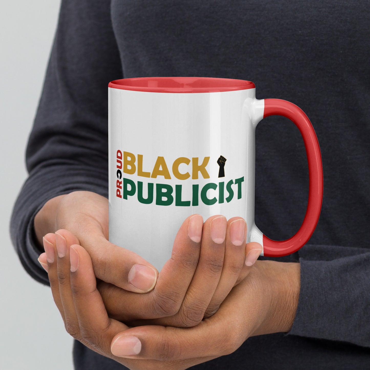 Proud Black Publicist Printed Mug with Color Inside