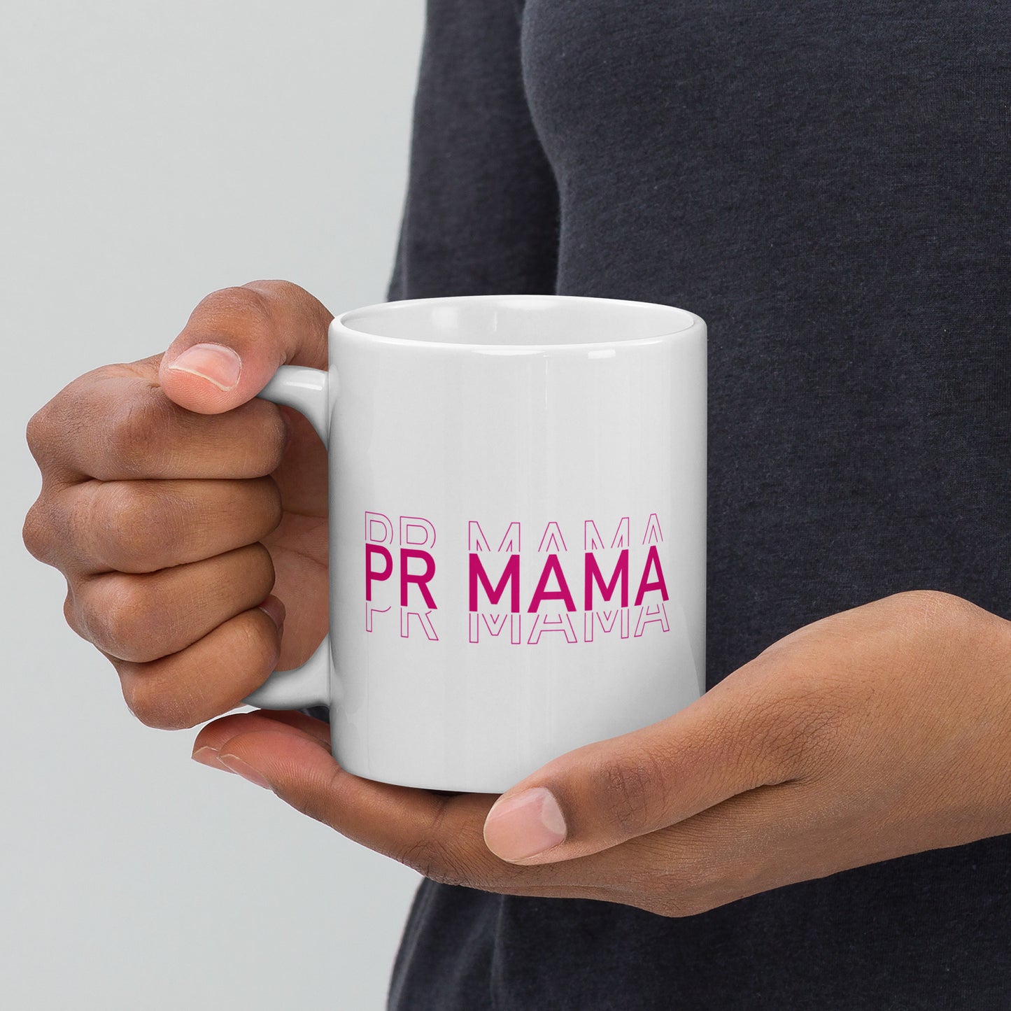 PR MAMA Printed White glossy mug